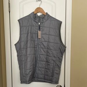 Peter Millar Gray Quilted Puffer Vest